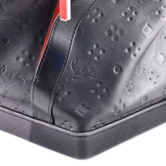 Christian Louboutin Explorafunk Backpack Embossed Leather Black - Picture 3 of 8